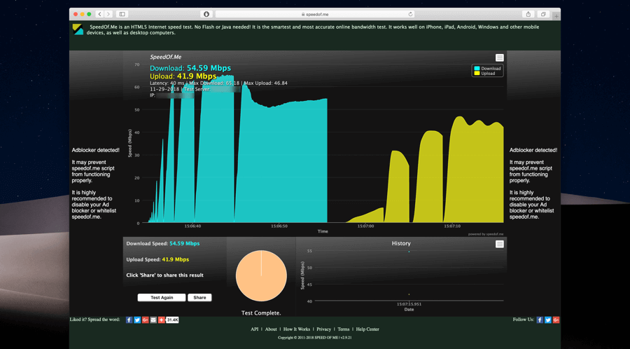 speed test xfinity